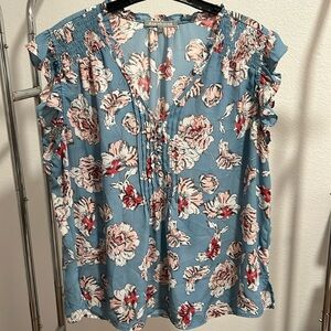 Danielrainn silky lightweight floral summer top size xxl